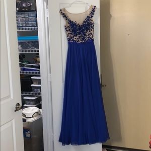 Sherri Hill Long Prom Dress w/ Embroidered Bodice